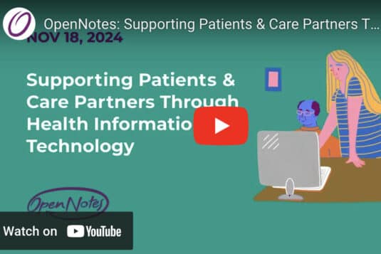 Supporting Patients & Care Partners Through Health Information Technology webinar graphic